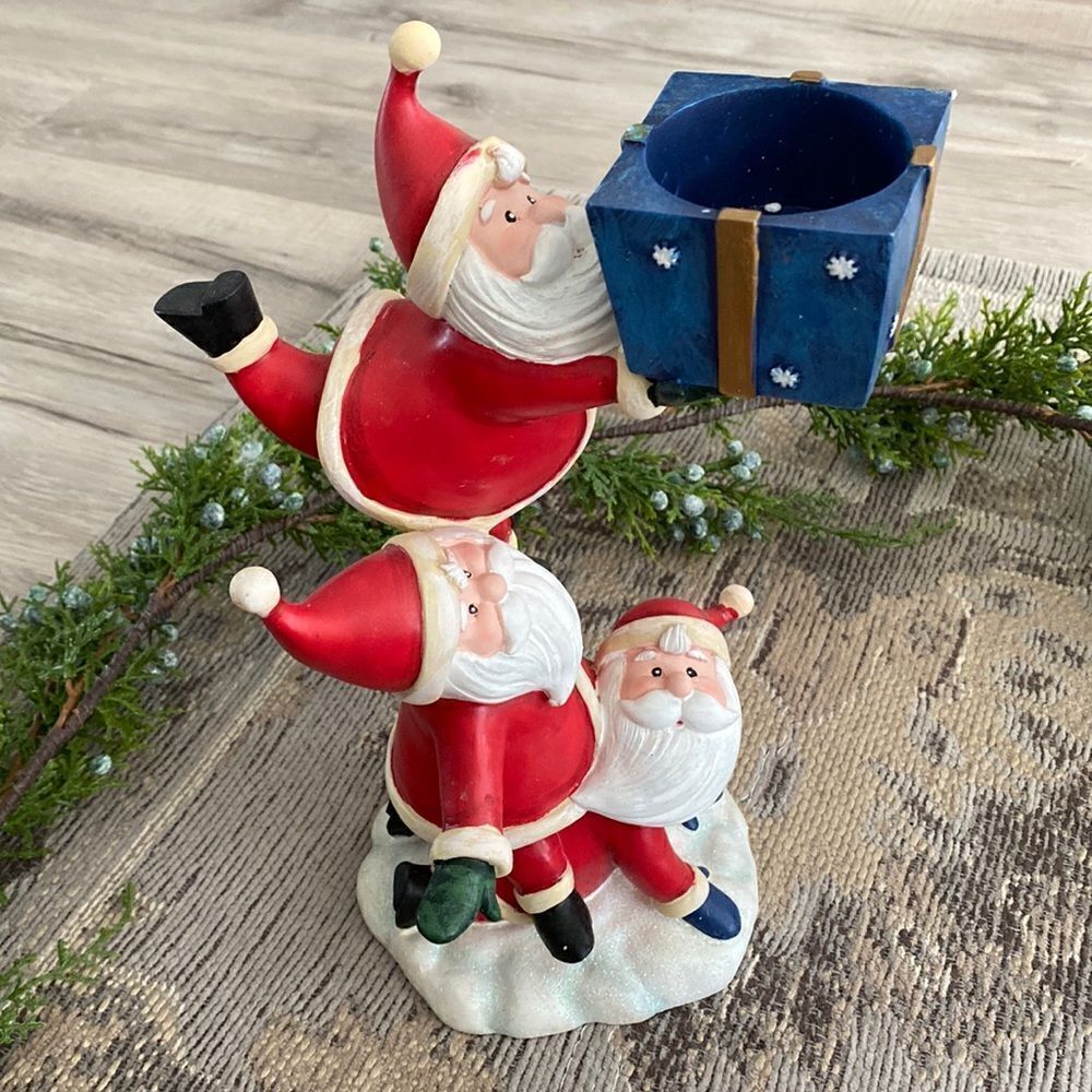 Home Interiors Santa Clause Decor Candle Holder